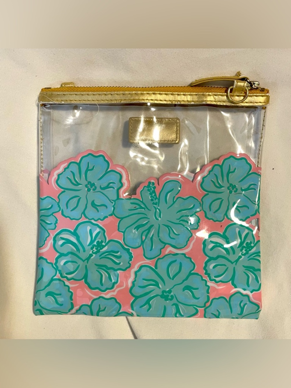 SIMPLY SOUTHERN Collection “Hibiscus” Clear Beach Pouch *NO Strap - Picture 2 of 8